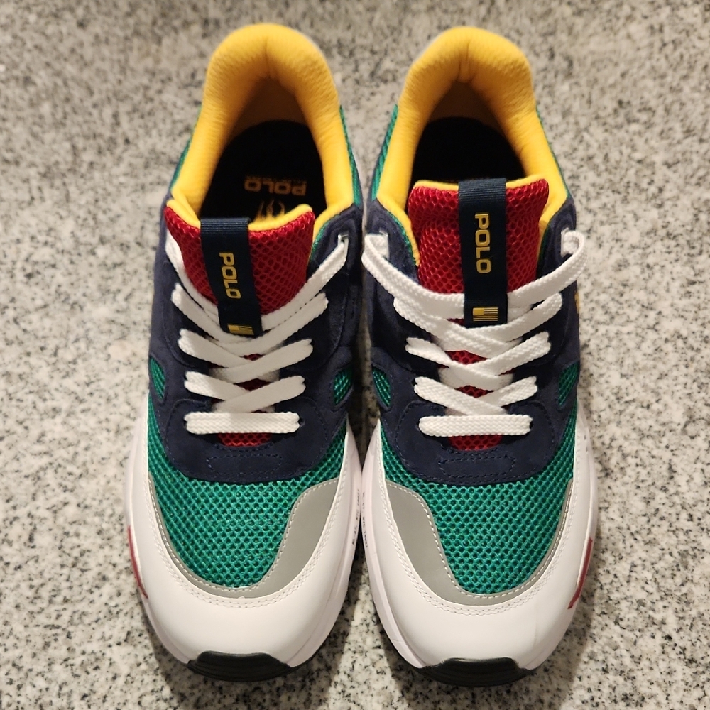 Polo by Ralph Lauren Colorful Sneakers - Green, Yellow, Red, Blue Sz 9.5 Men